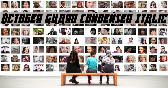 October Guard Condensed Italic Example 1