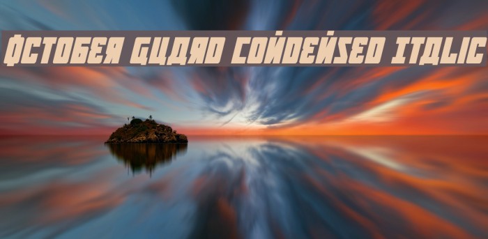 October Guard Condensed Italic Example 2