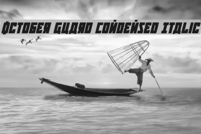 October Guard Condensed Italic Font examples