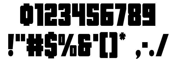 October Guard Condensed Font OTHER CHARS