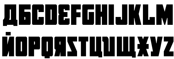 October Guard Condensed Font LOWERCASE