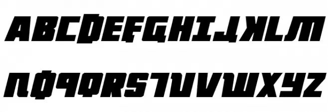 October Guard Expanded Italic Polices MAJUSCULES