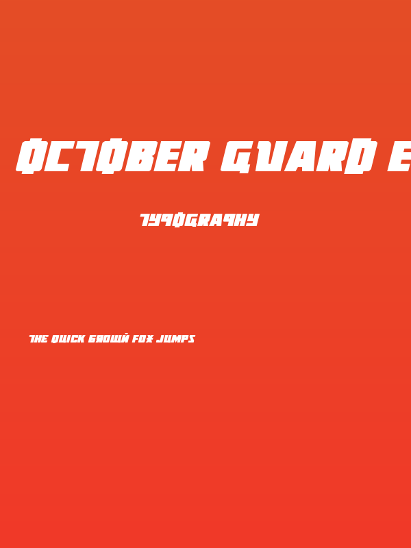 October Guard Expanded Italic Poster