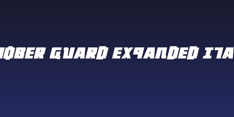 October Guard Expanded Italic Social Header