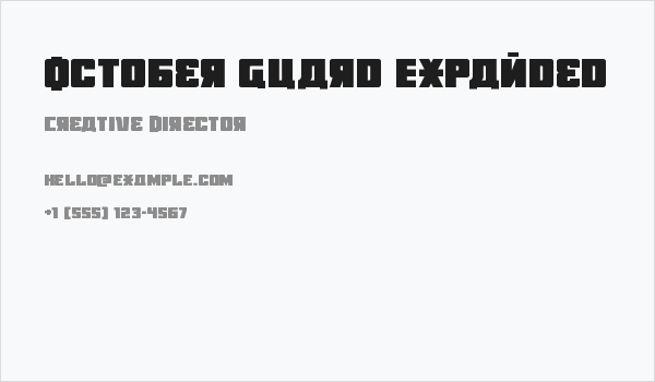 October Guard Expanded Business Card