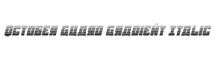 October Guard Gradient Italic Font