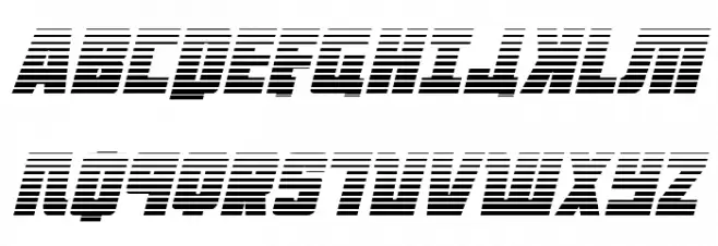 October Guard Gradient Italic Шрифта ВЕРХНИЙ