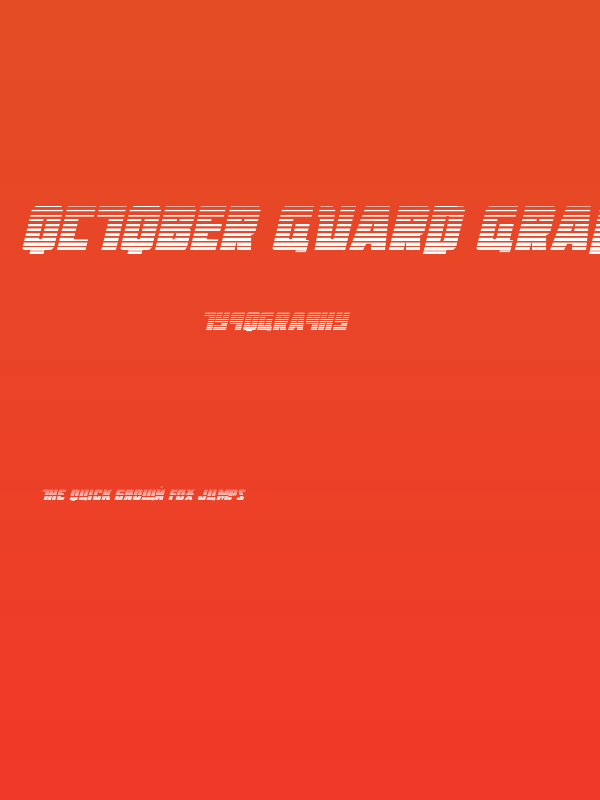 October Guard Gradient Italic Poster