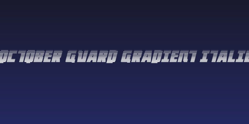 October Guard Gradient Italic Social Header
