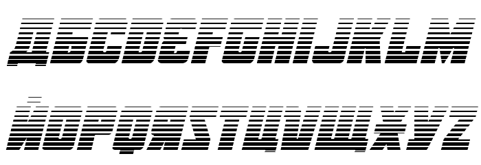 October Guard Gradient Italic Font LOWERCASE
