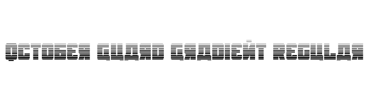 October Guard Gradient Regular Font