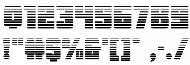 October Guard Gradient Regular Font OTHER CHARS