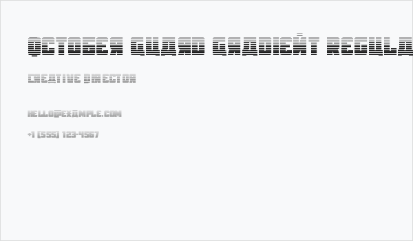 October Guard Gradient Regular Business Card