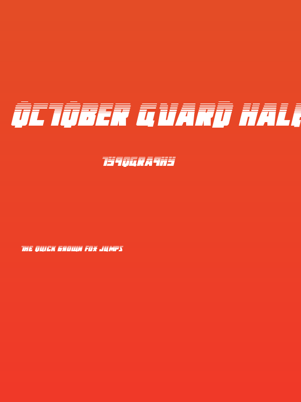 October Guard Half-Tone Italic Poster