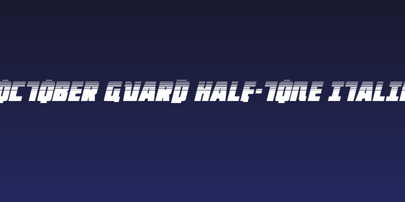 October Guard Half-Tone Italic Social Header