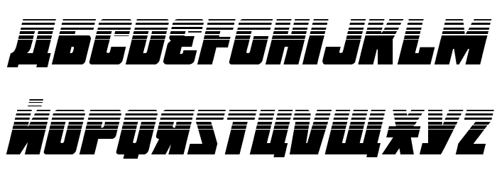 October Guard Half-Tone Italic Font LOWERCASE