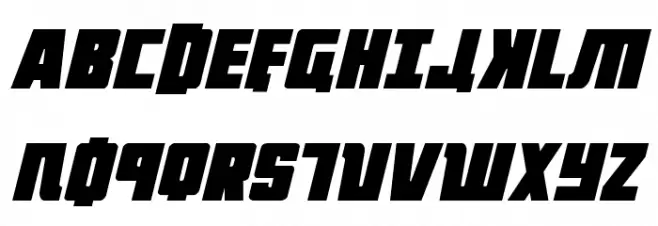 October Guard Italic Шрифта ВЕРХНИЙ