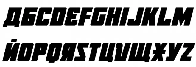 October Guard Italic Font LOWERCASE