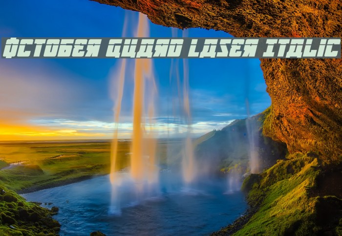 October Guard Laser Italic Font examples