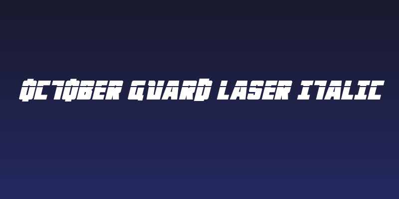 October Guard Laser Italic Social Header