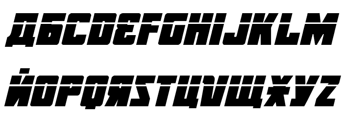 October Guard Laser Italic Font LOWERCASE