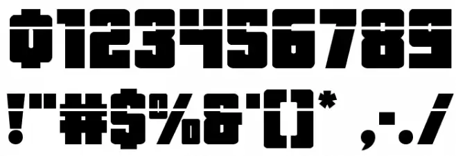 October Guard Laser Regular Font OTHER CHARS