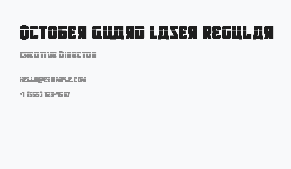 October Guard Laser Regular Business Card