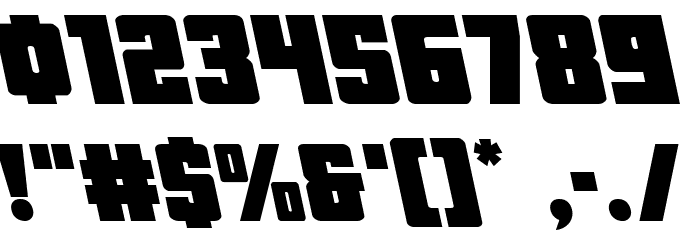 October Guard Leftalic Font OTHER CHARS