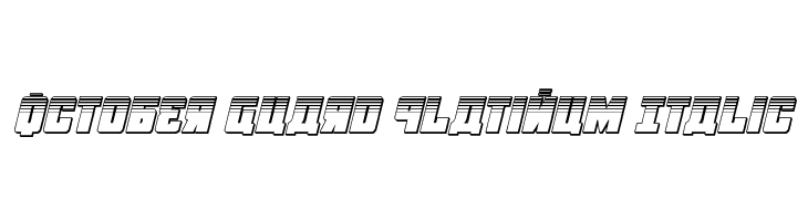 October Guard Platinum Italic  Скачать бесплатные шрифты