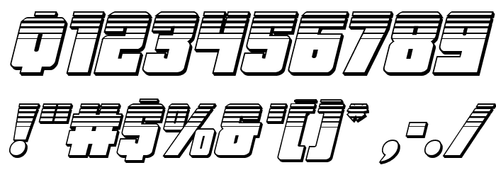 October Guard Platinum Italic Font OTHER CHARS