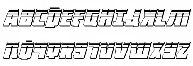 October Guard Platinum Italic フォント 大文字