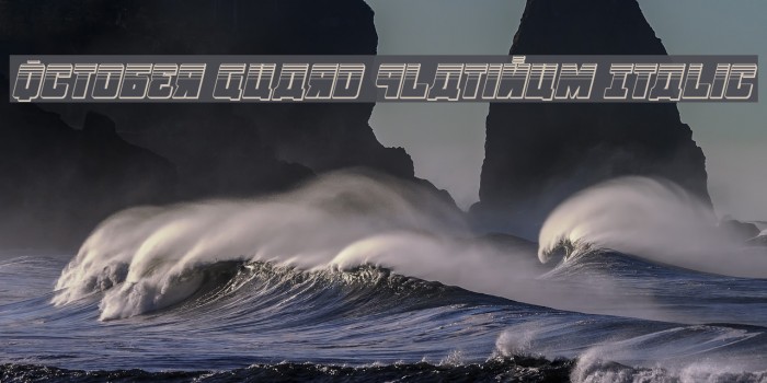 October Guard Platinum Italic Font examples