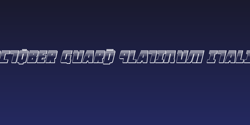 October Guard Platinum Italic Social Header