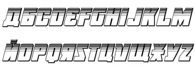 October Guard Platinum Italic फ़ॉन्ट लोअरकेस