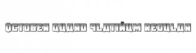 October Guard Platinum Regular  Frei Schriftart Herunterladen