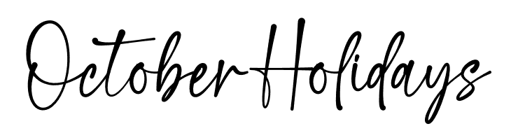 October Holidays  Fuentes Gratis Descargar