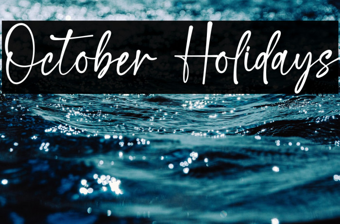 October Holidays Example 1