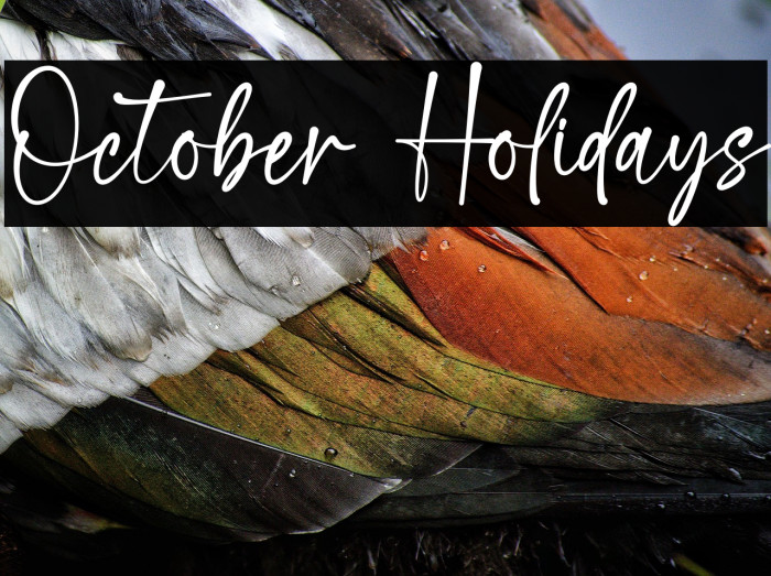 October Holidays Example 3