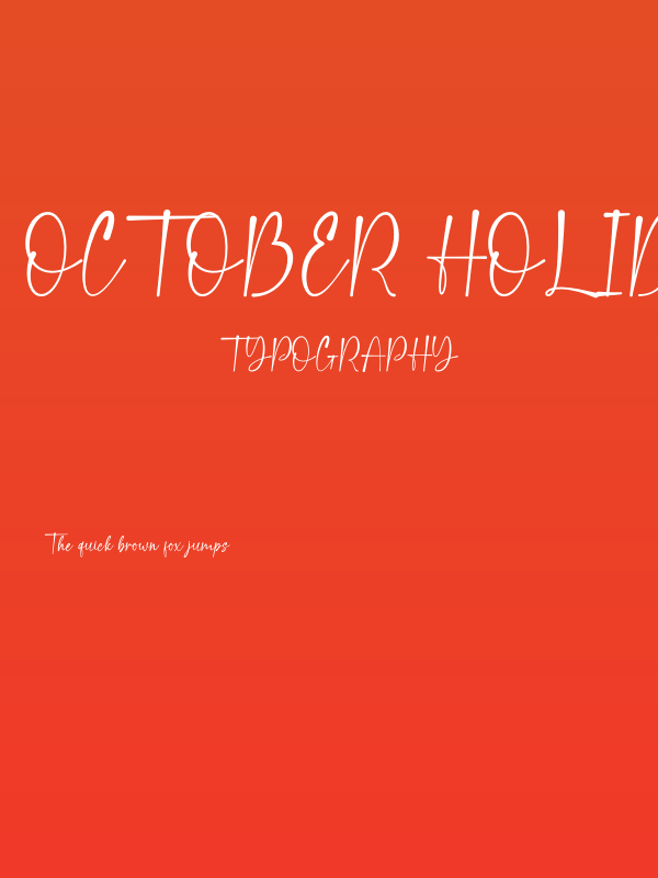 October Holidays Poster