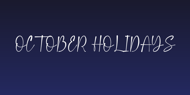 October Holidays Social Header
