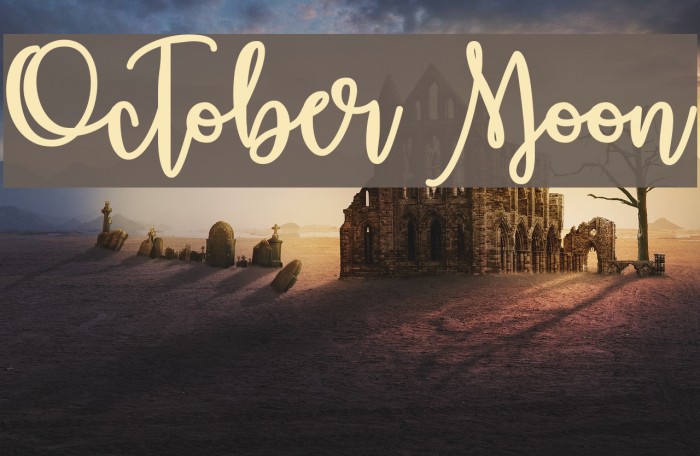 October Moon Font examples