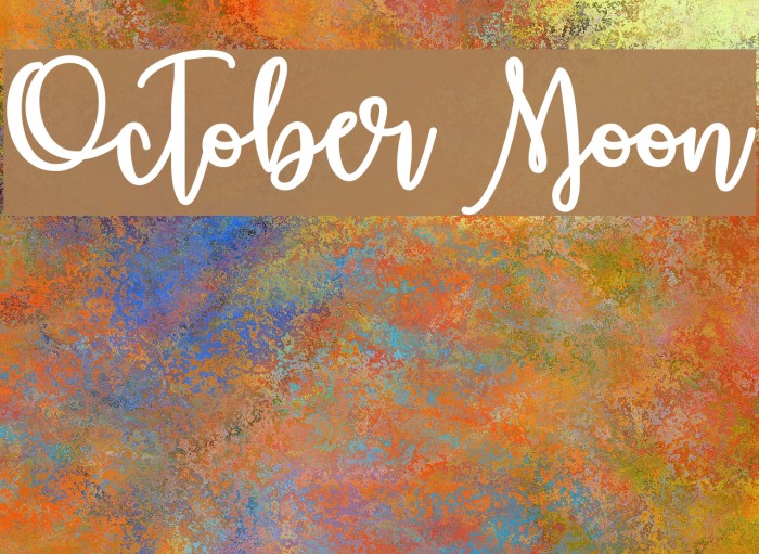October Moon Font examples