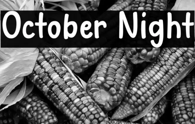 October Night Font examples