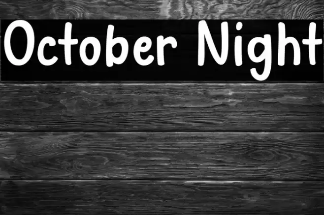 October Night Font examples