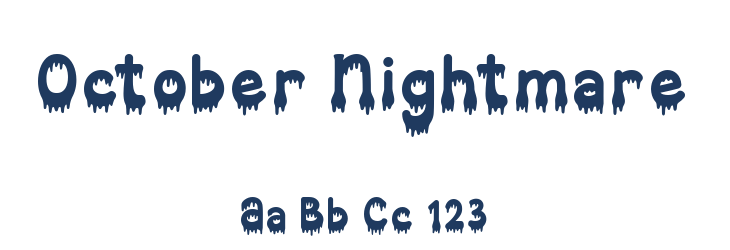 October Nightmare Font Preview