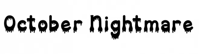 October Nightmare  Frei Schriftart Herunterladen