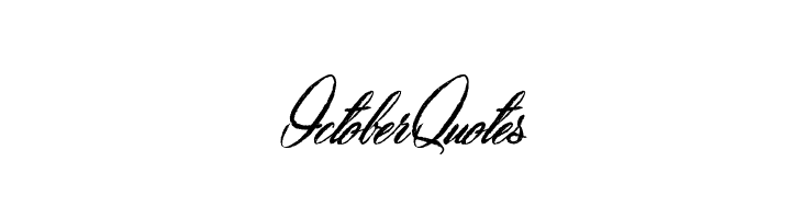 October Quotes Font
