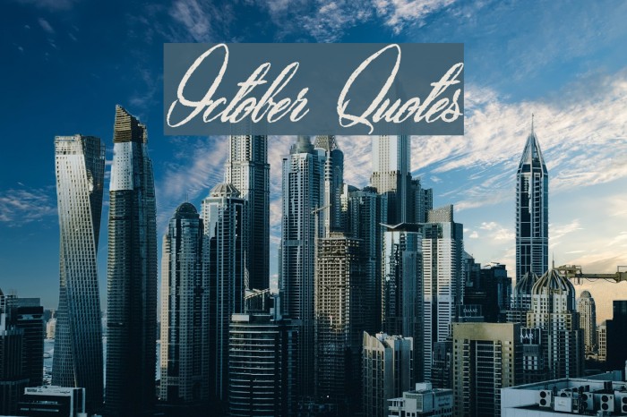 October Quotes Font examples