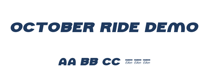 October Ride Demo Font Preview