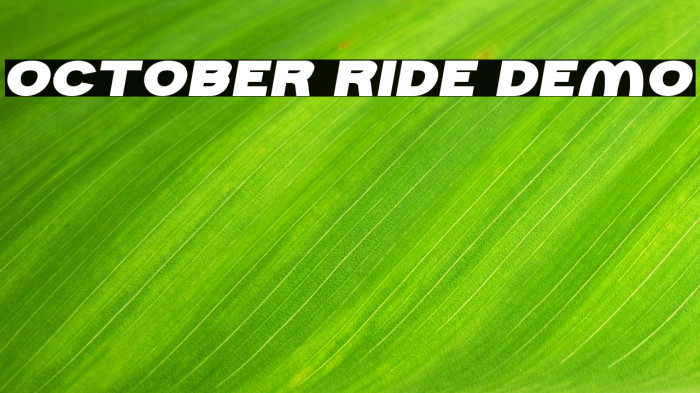 October Ride Demo Example 2